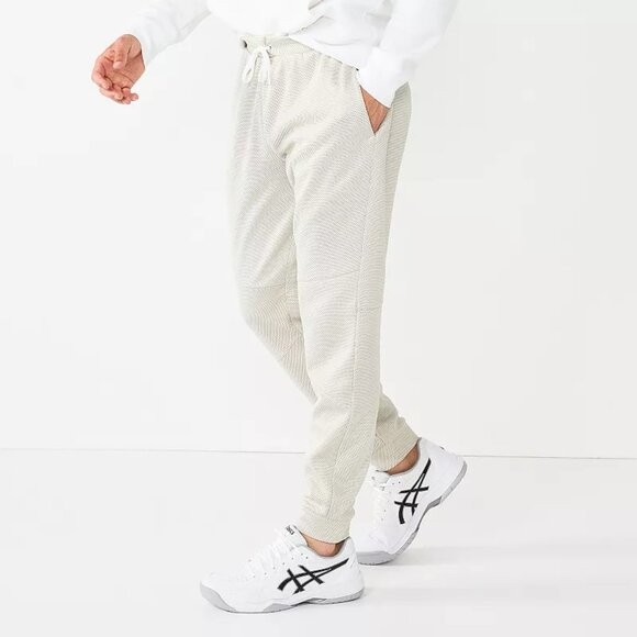 tek gear Other - Men's Tek Gear Big & Tall Performance Fleece Joggers - White & Beige - XXL -NWT